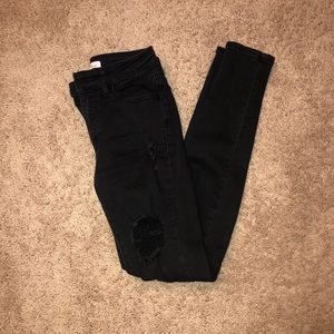 Kancan Black Ripped Skinny Jeans